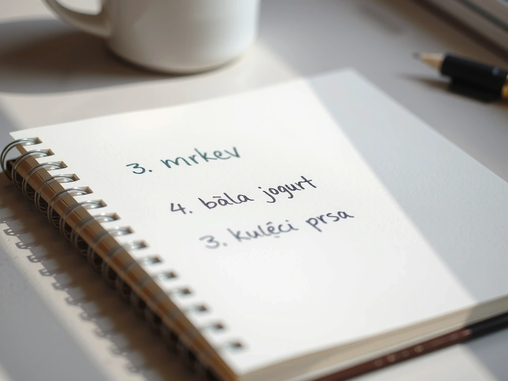 Anonymizovaný nákupní seznam