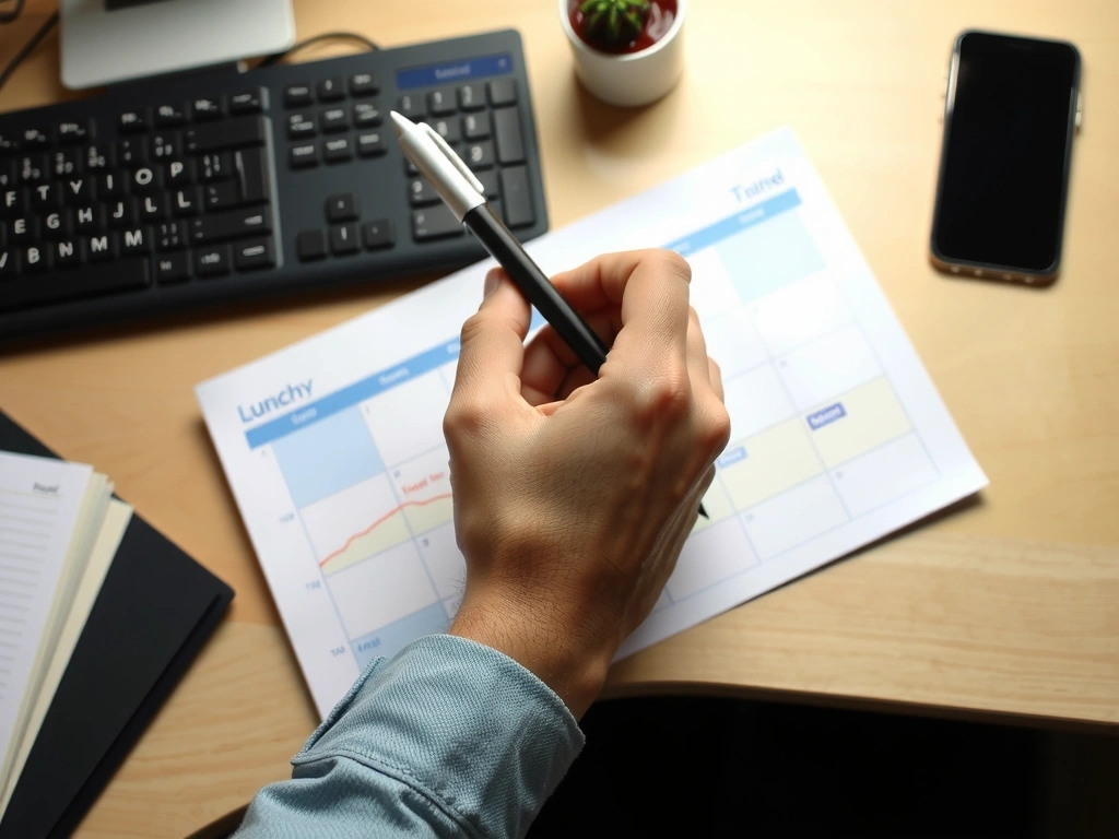 Plánování jídla do diáře