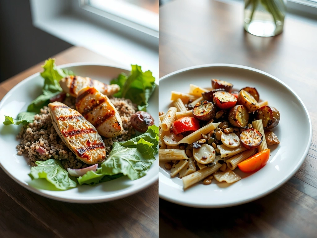 Srovnání dvou realistických talířů